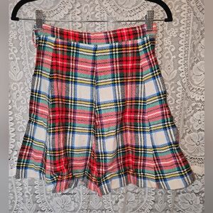 JCPenny Fashions, Flannel Plaid, Vintage Mini Skirt, Holiday Winter Skirt, Small